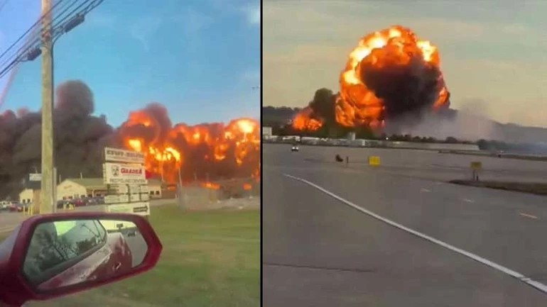 ABD KARGO UÇAĞI YERLEŞİM YERİNE DÜŞTÜ 7 ÖLÜ 11 YARALI