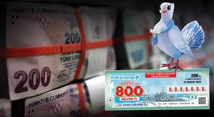 YILBAŞI GELENEĞİ BAŞLIYOR : 800 MİLYON TL’lik REKOR BÜYÜK İKRAMİYE SAHİBİNİ BEKLİYOR