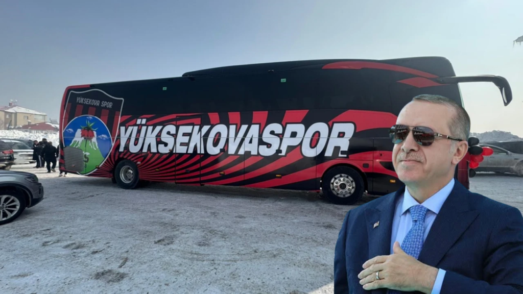 KADIN FUTBOLUNA TAM DESTEK: CUMHURBAŞKANI ERDOĞAN’dan YÜKSEKOVASPOR’a  OTOBÜS