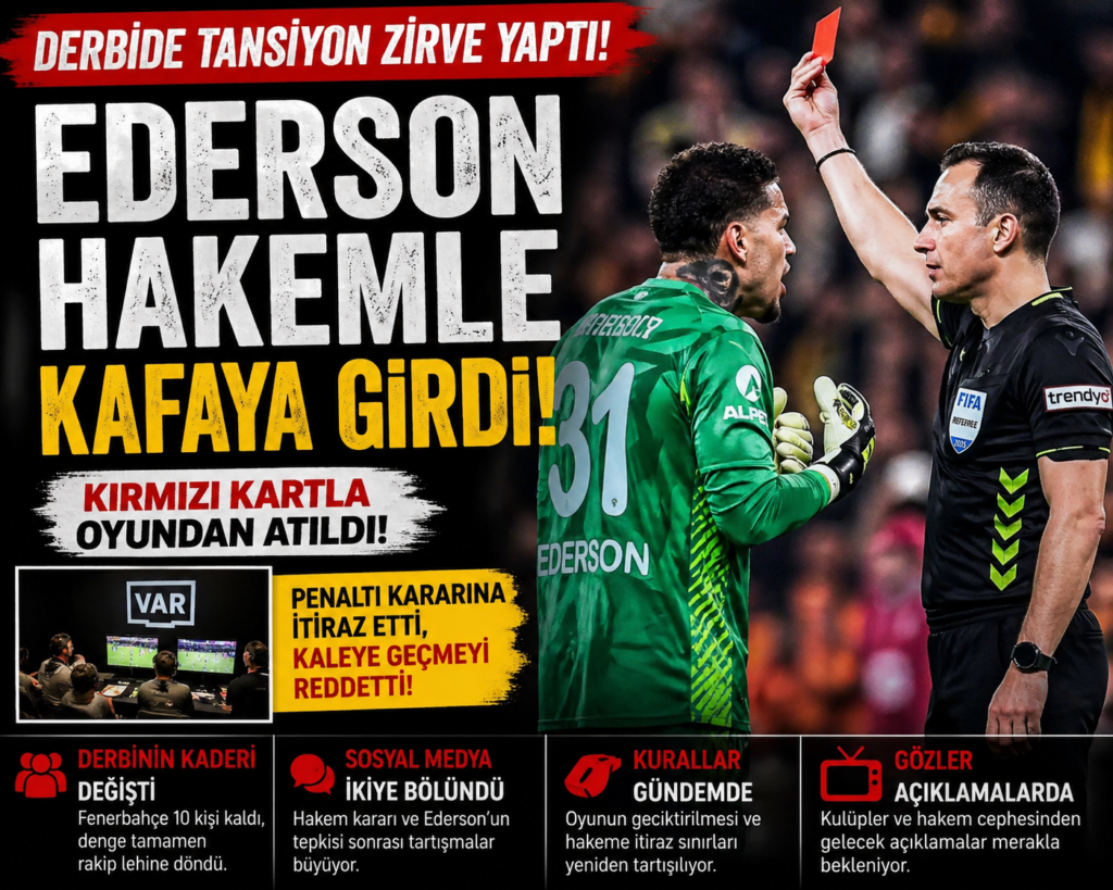 Bir İnat Maçı Karıştırdı, Ederson Kırmızı Kart