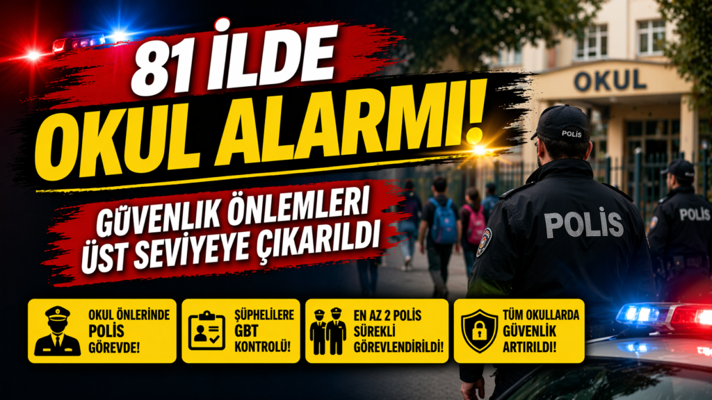 Türkiye Genelinde 81 ilde Okul Alarmı
