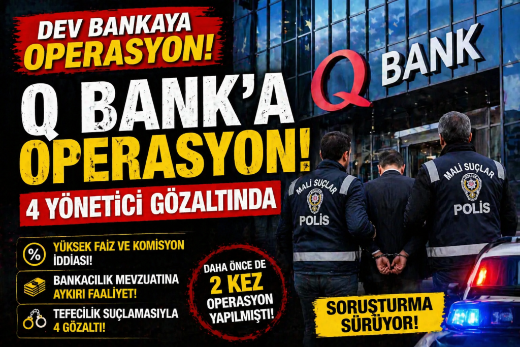 Q Bank’daTefecilik iddiası!4 Yönetici Gözaltında