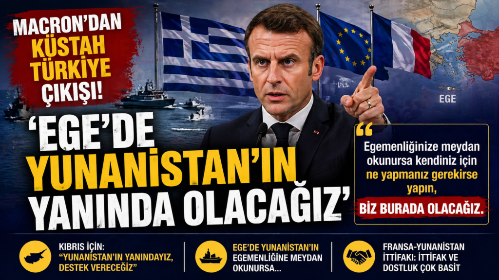 Macron’dan Skandal Türkiye Çıkışı, Yunanistan’ın Yanındayız