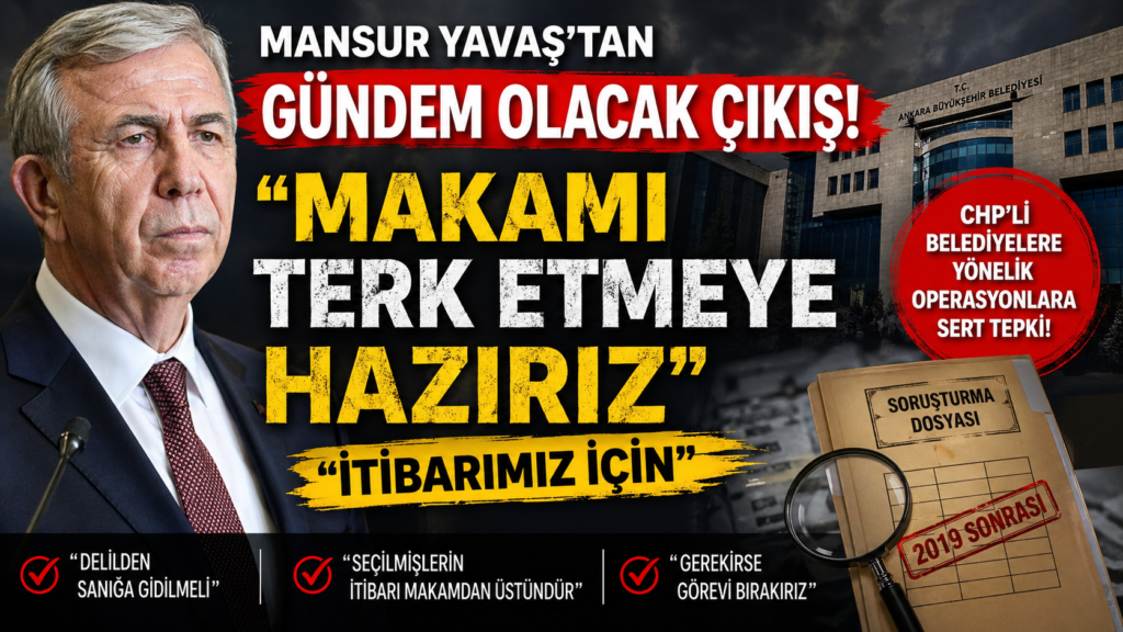 Yavaş: Makamı Terk Etmeye Hazırız