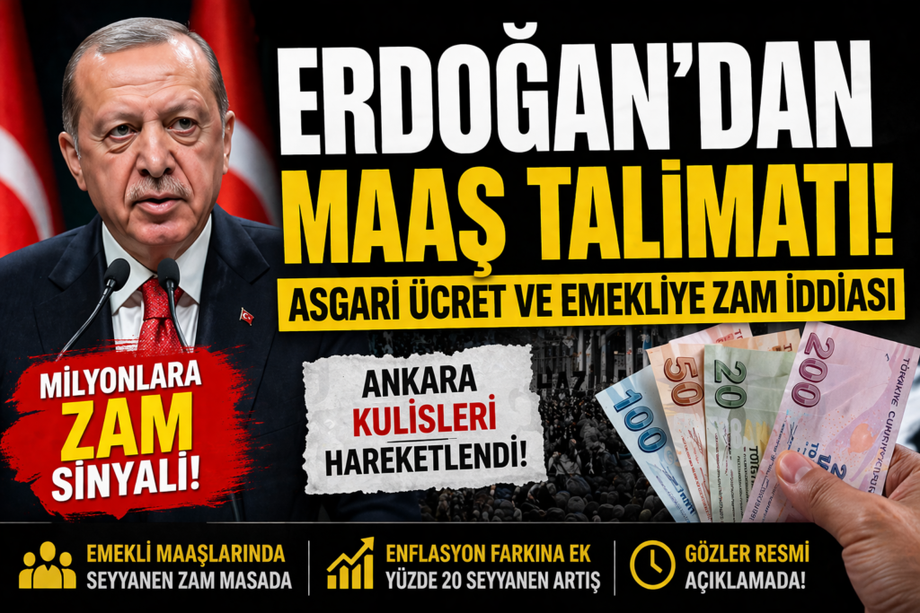 Erdoğan’dan Asgari Ücret ve Emekliye Zam Talimatı