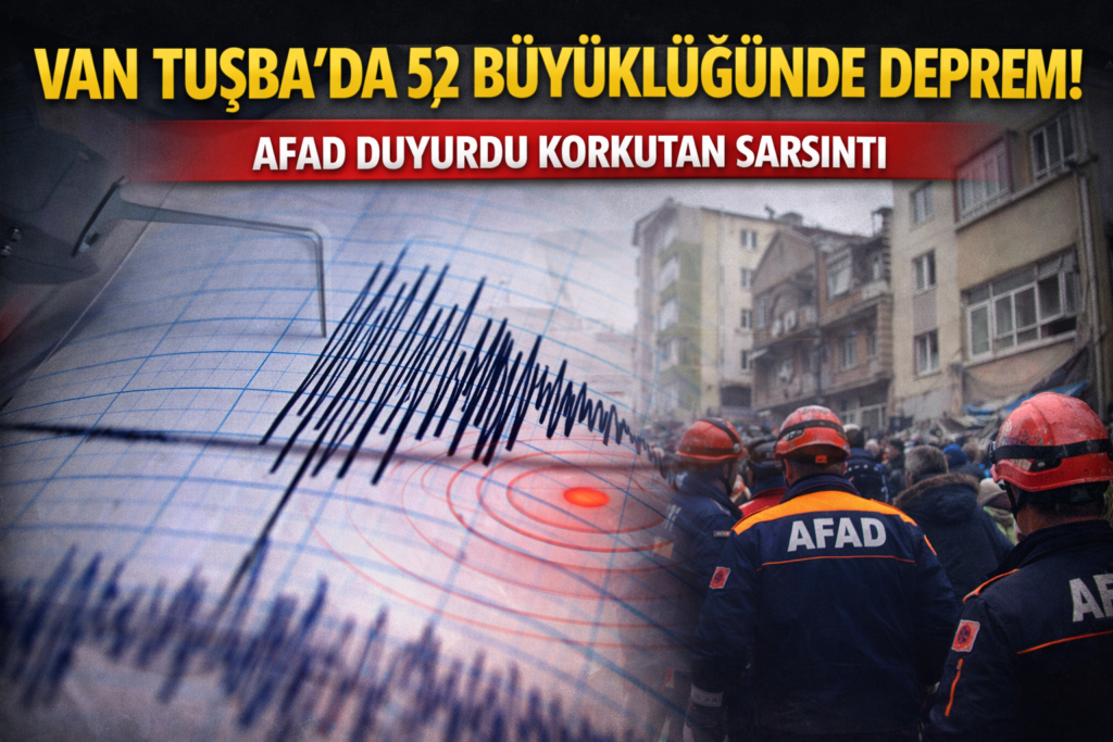 Van’da  5,2 Büyüklüğünde Deprem!