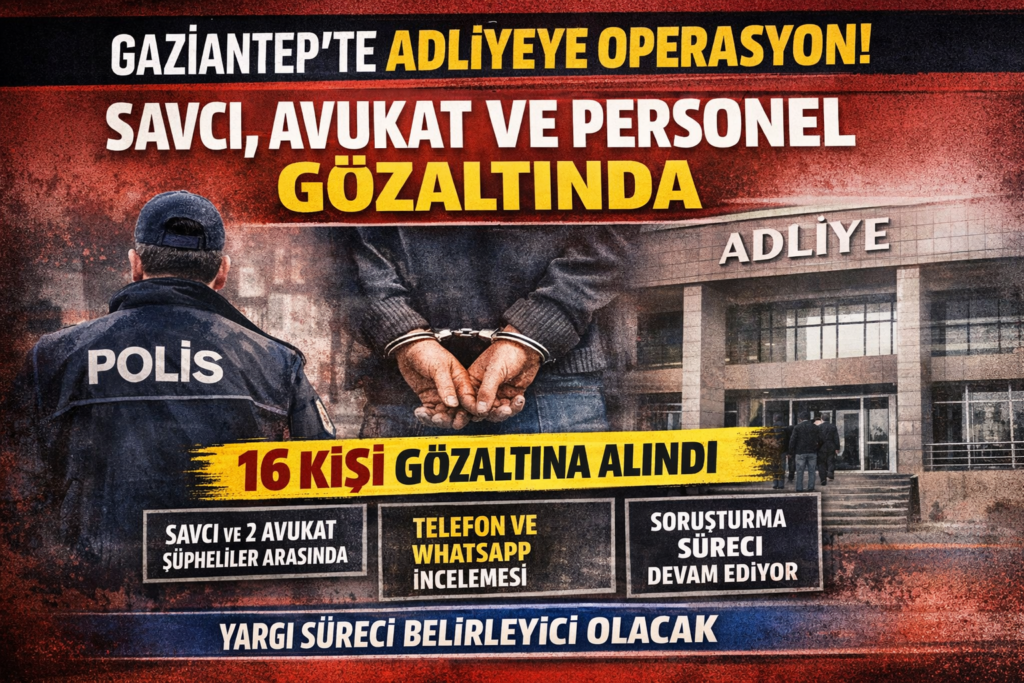 Gaziantep Adliyesine Uyuşturucu Operasyonu