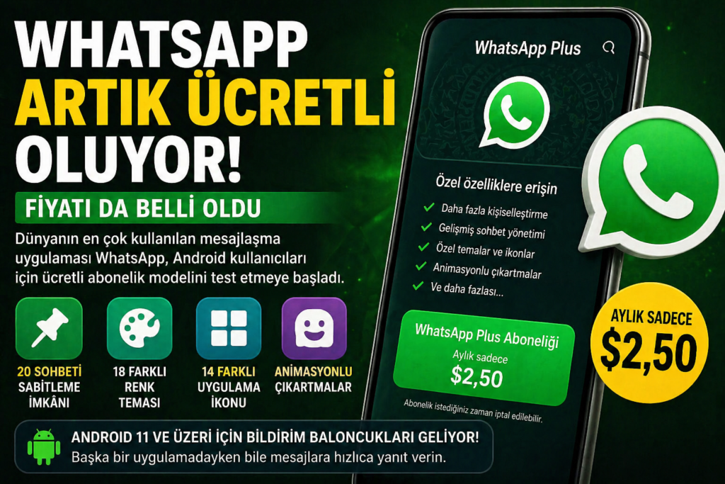 WhatsApp’ta : Ücretli Özellikler Geliyor