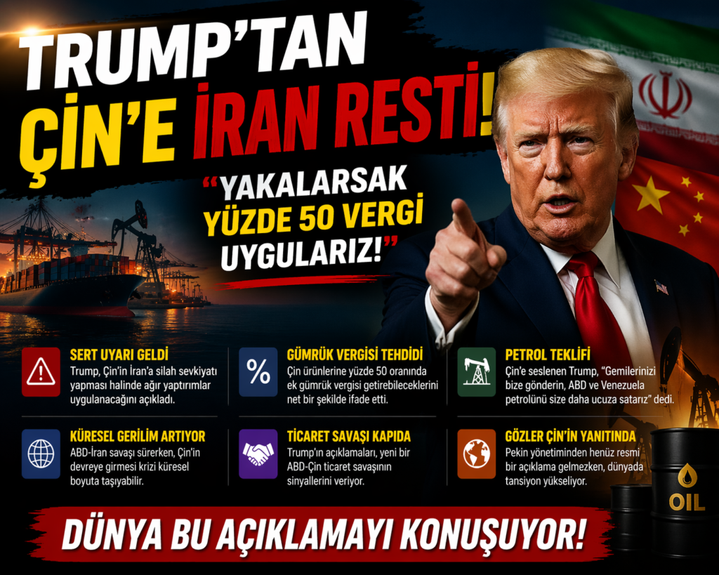 Trump’tan Çin’e İran Resti