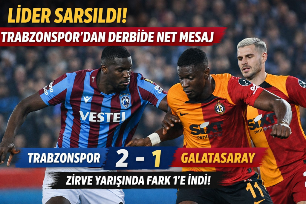 Trabzonspor, Sahasında  Galatasaray’ı 2-1 Mağlup Etti