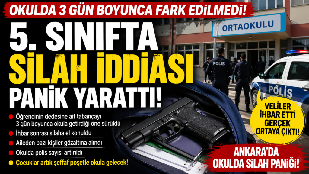 Okula  3 Gün Silahla Geldi, Kimse Fark Etmedi