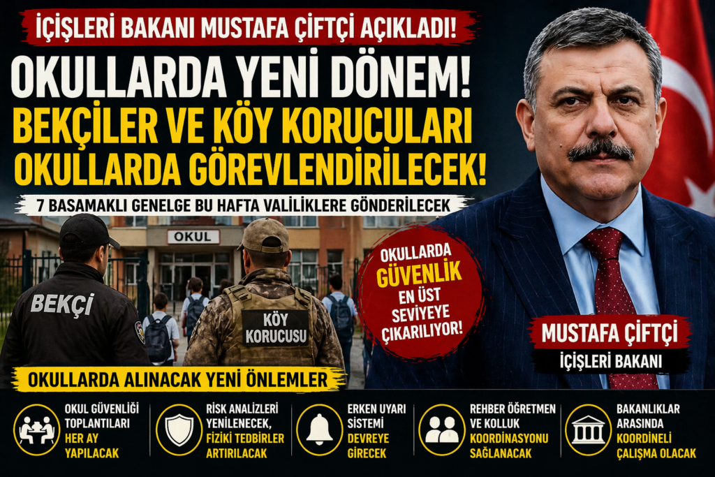 Bakan Açıkladı:Bekçiler ve Korucular Okullarda Görev Alacak