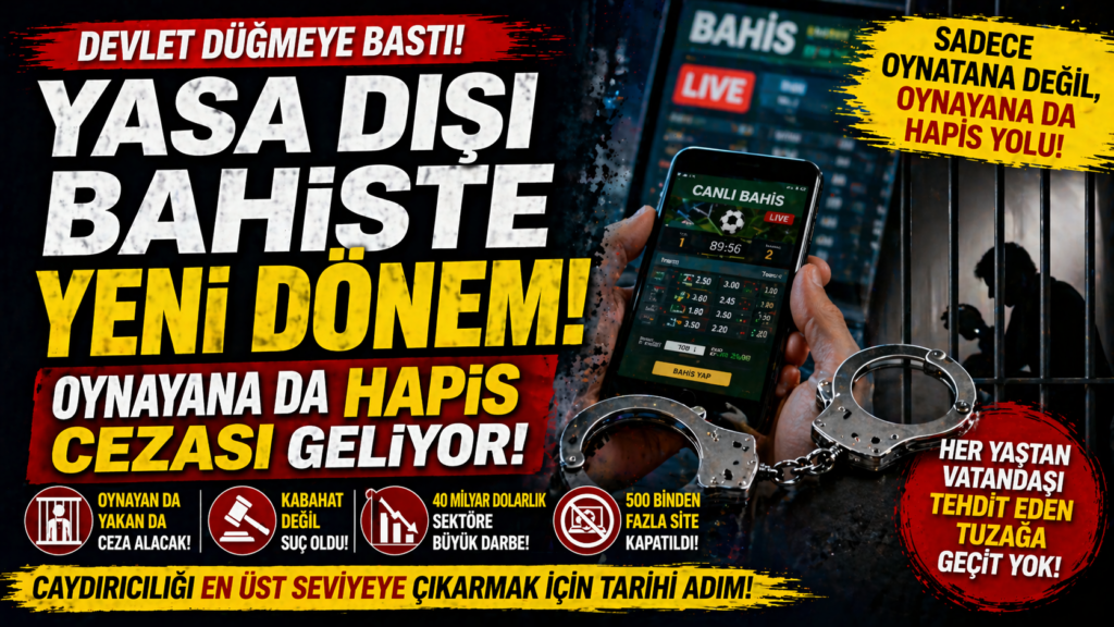 Yasa Dışı Bahiste Yeni Dönem! Oynayana da Hapis Geliyor