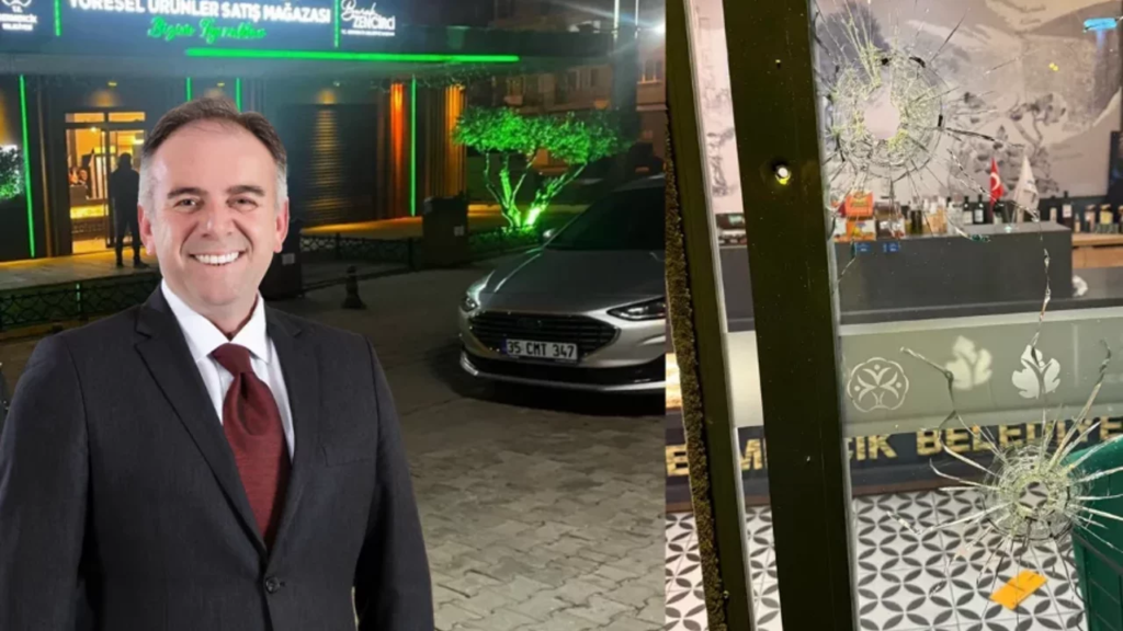 Aydın Germencik’te  Belediye Mağazası Kurşunlandı