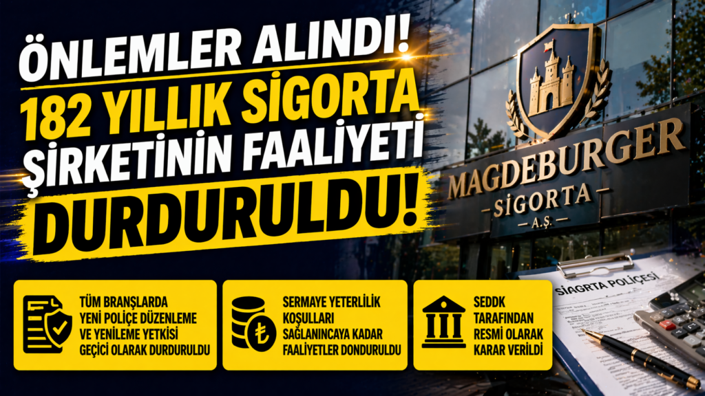 Magdeburger Sigorta AŞ’nin Faaliyeti Durduruldu