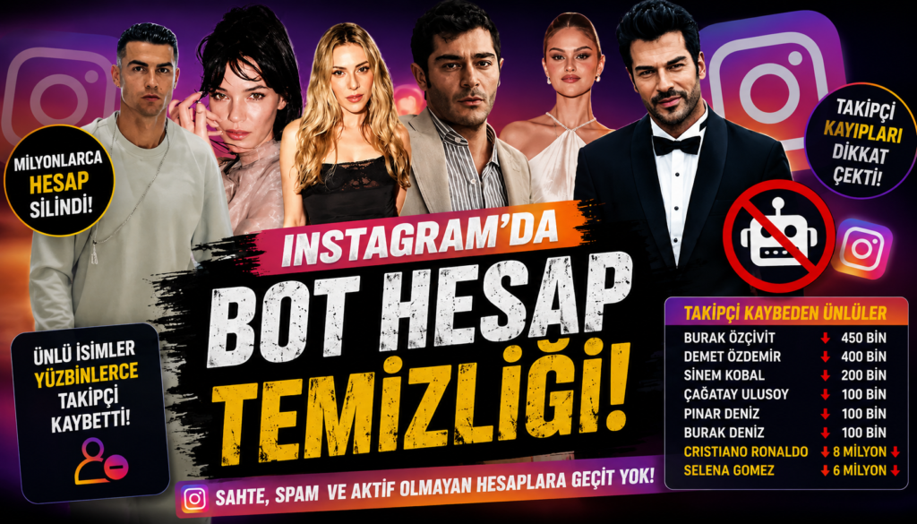 Ünlü İsimlerde Bot Takipçi Kaybı