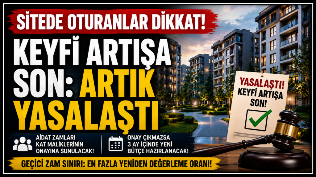 Site Aidatlarında Yeni Dönem: Yasalaştı