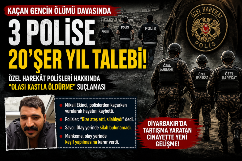 Kaçan Gencin Ölümü Davasında, 3 Polise 20’şer Yıl Talebi