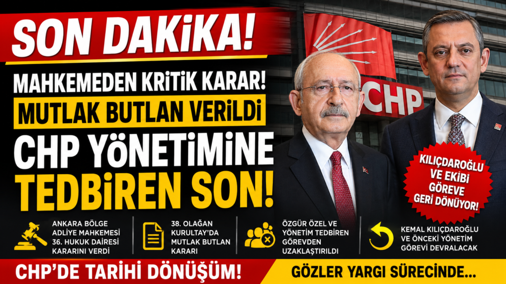 CHP’de  Deprem! Kılıçdaroğlu Geri Dönüyor