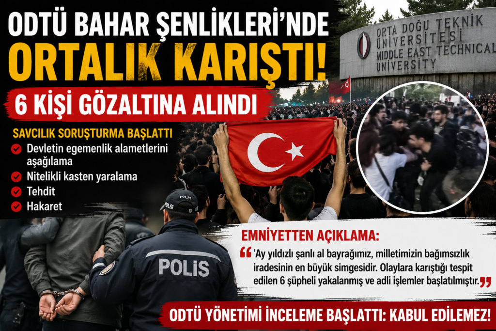 Türk Bayrağına Saldıran 6 Kişi Gözaltında
