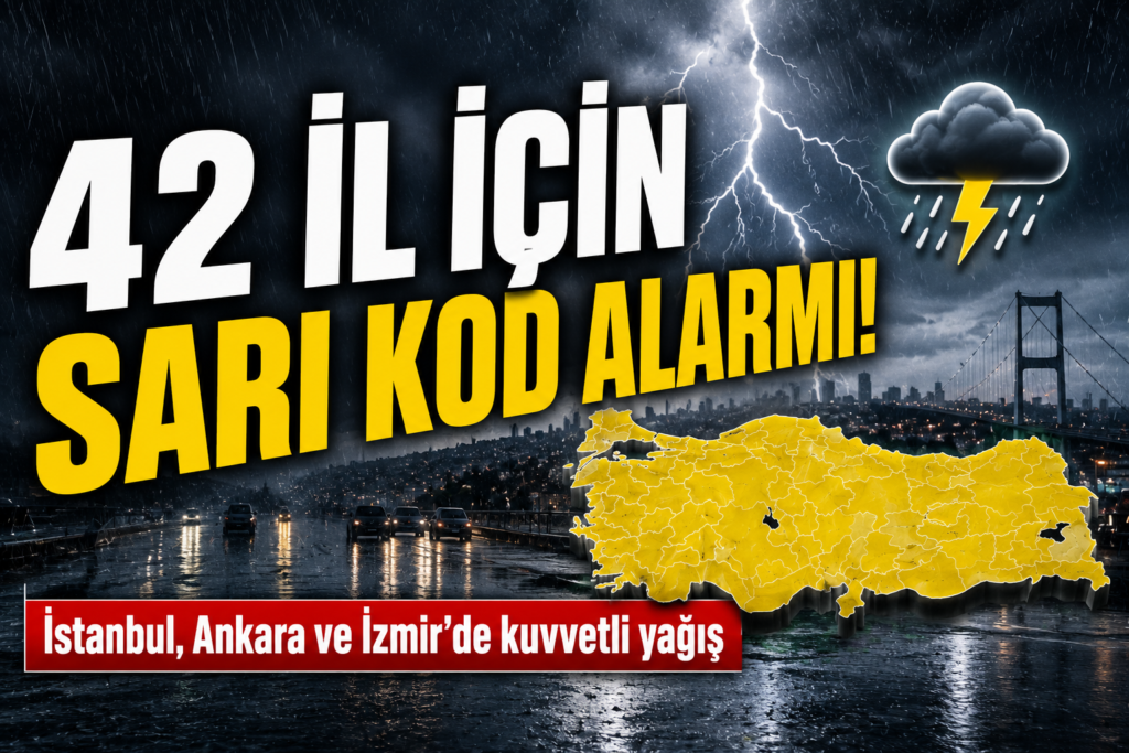 Meteoroloji’den 42 İl İçin Sarı Kod Uyarısı