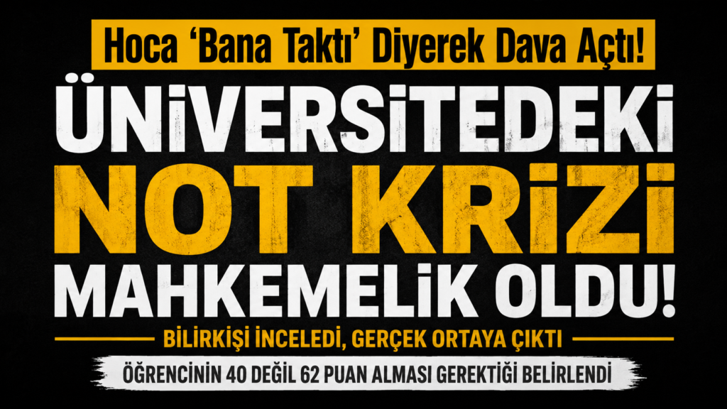 Düşük Not Veren Hocasını Dava Etti