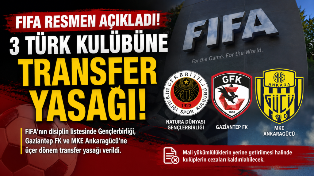 FİFA’dan  3 Türk Takımına Transfer Yasağı