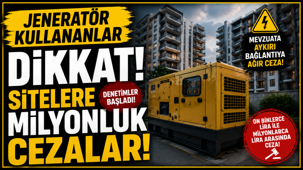 Jeneratör Kullananlara Milyonluk Ceza