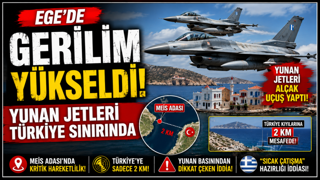 Ege’de Gerilim Yükseldi! Yunan Jetleri Türkiye Sınırında