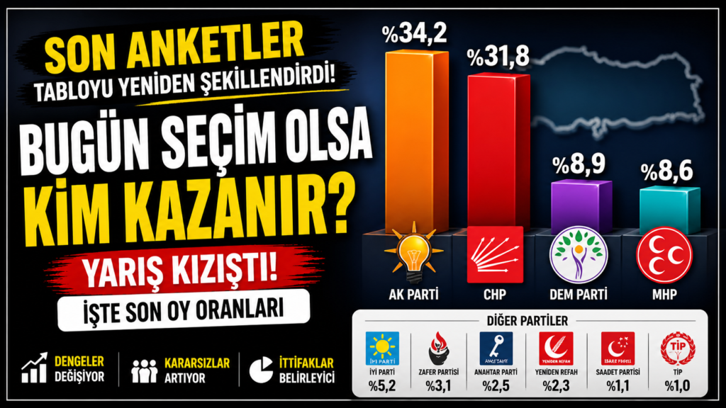 AK Parti mi CHP mi Önde?   Son Anket Sonuçları