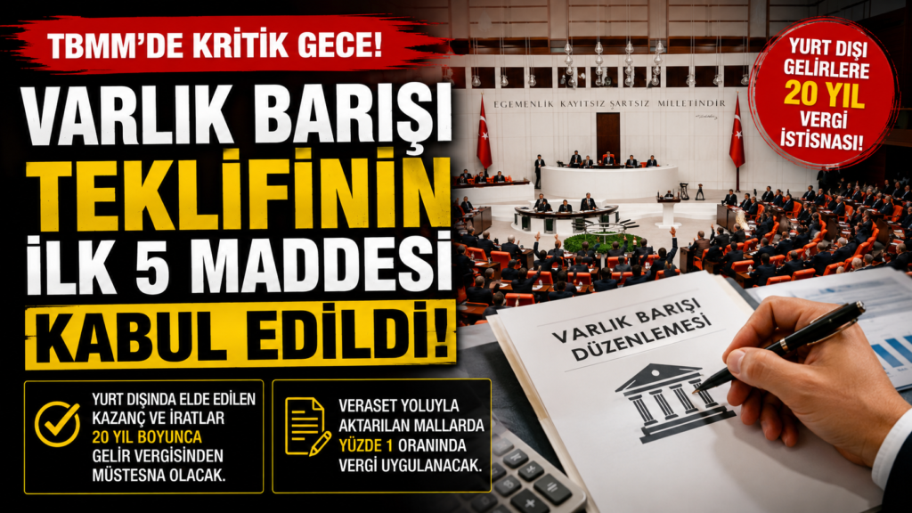 Varlık Barışı Meclis’te Kabul Edildi