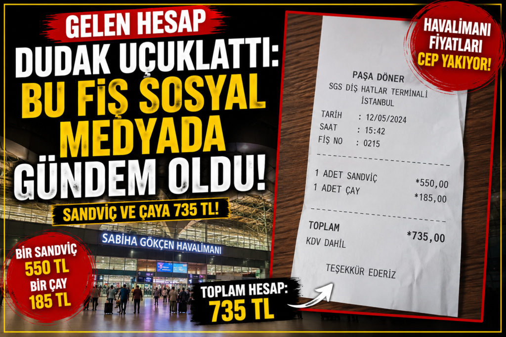 Havalimanında Bir Çay, Bir Sandviç… Tam 735 TL!