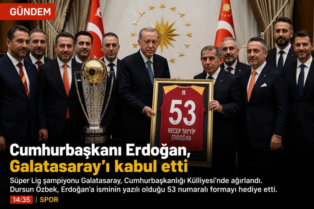 Erdoğan Şampiyon Galatasaray’ı Kabul Etti