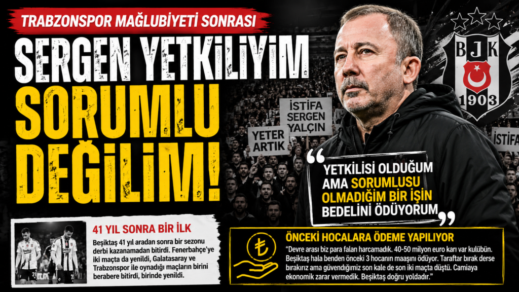 Sergen Patladı: Sorumlusu Ben Değilim