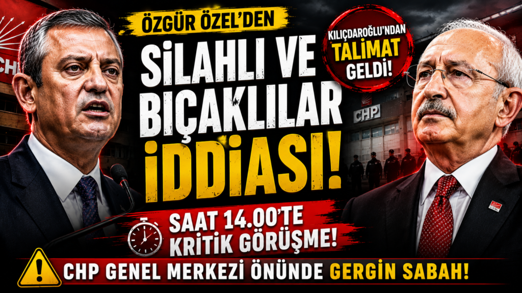 Özgür Özel’den Adamlar Silahlı ve Bıçaklı İddiası
