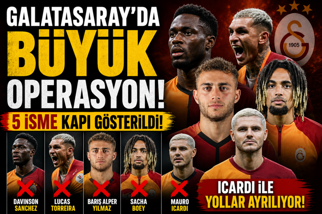 Galatasaray’daTemizlik, 5 Futbolcuya Veda
