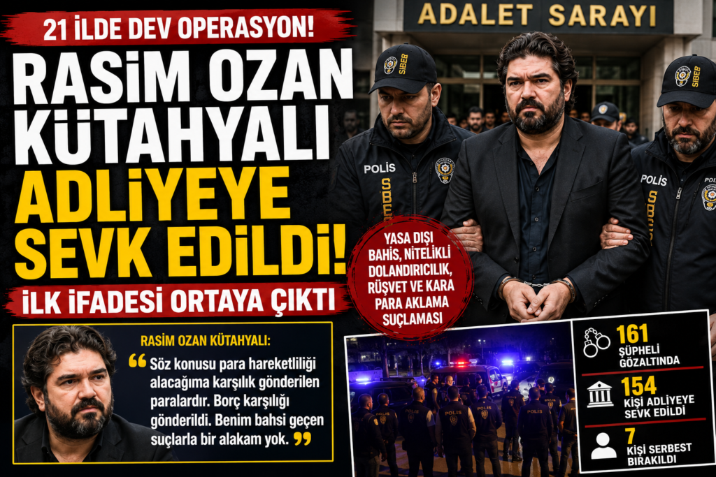 Rasim Ozan Kütahyalı Adliyeye Sevk Edildi!