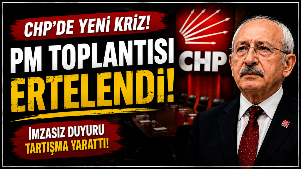 CHP’de Yeni Kriz! PM Toplantısı Ertelendi