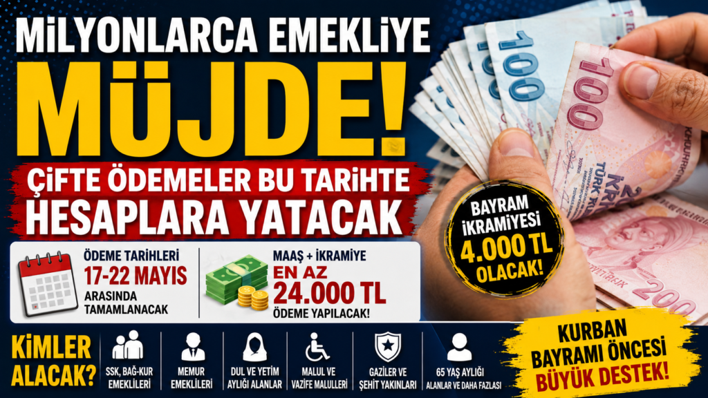 Emekliye Bayram Öncesi Çifte Müjde!