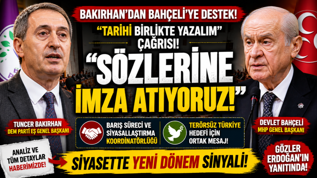 Bakırhan’dan Bahçeli’ye: Tarihi Birlikte Yazalım