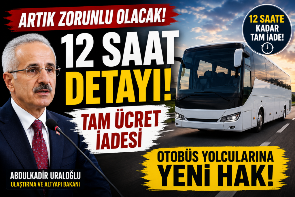 Otobüs Yolcularına  12 Saat Detayı