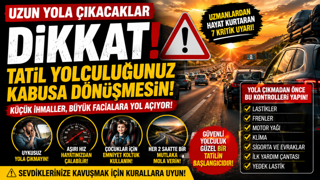 Uzun Yola Çıkacaklar, Tatiliniz Kabus Olmasın