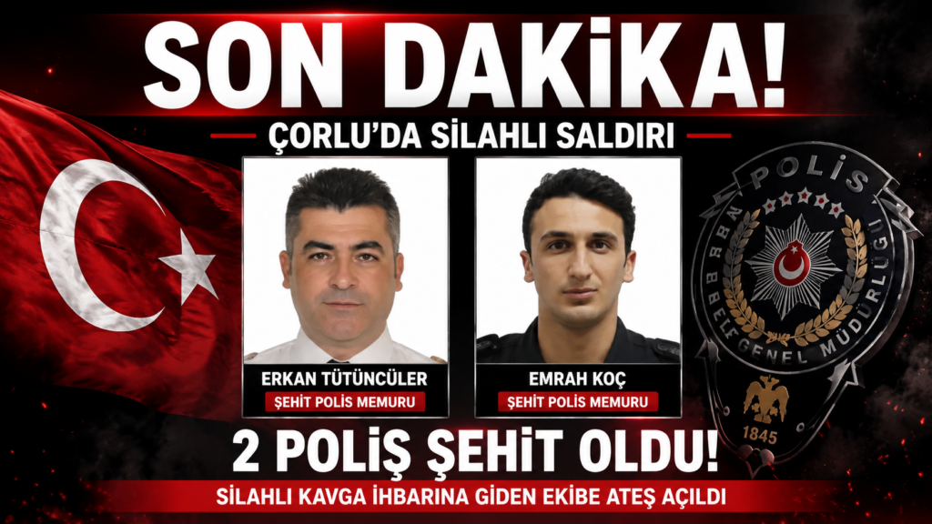 Çorlu’dan Kahreden Haber: 2 Polis Şehit