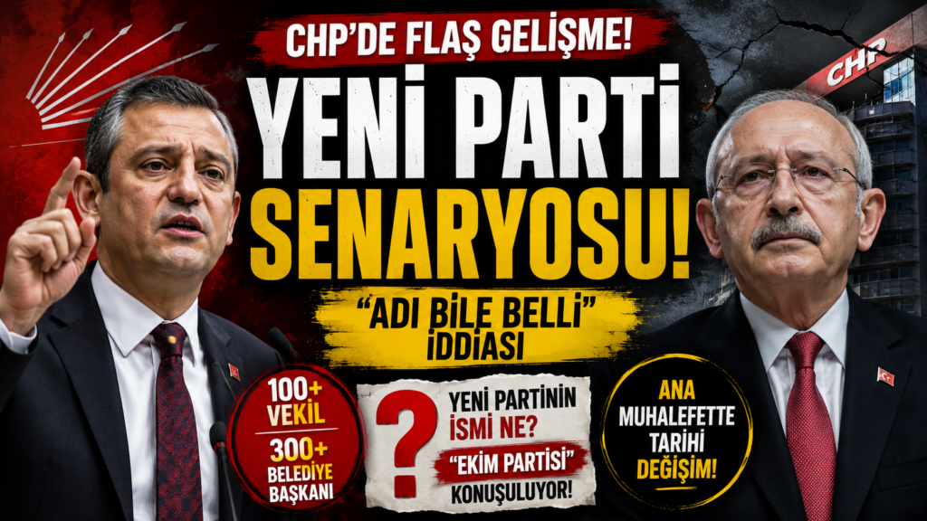 CHP’de Yeni Parti İddiası! ”Adı Bile Hazır”