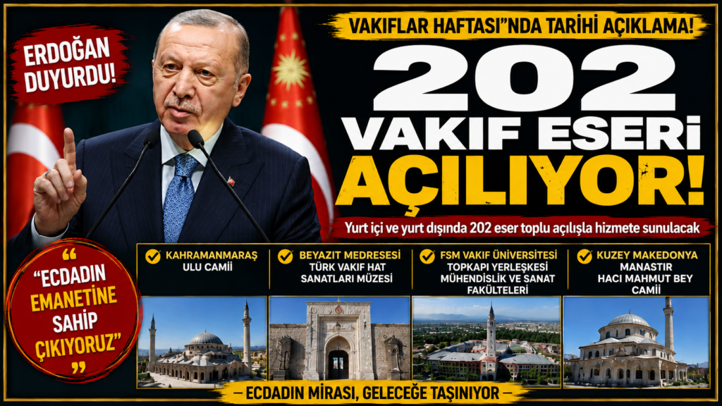Erdoğan’da Vakıf Eserleri Müjdesi
