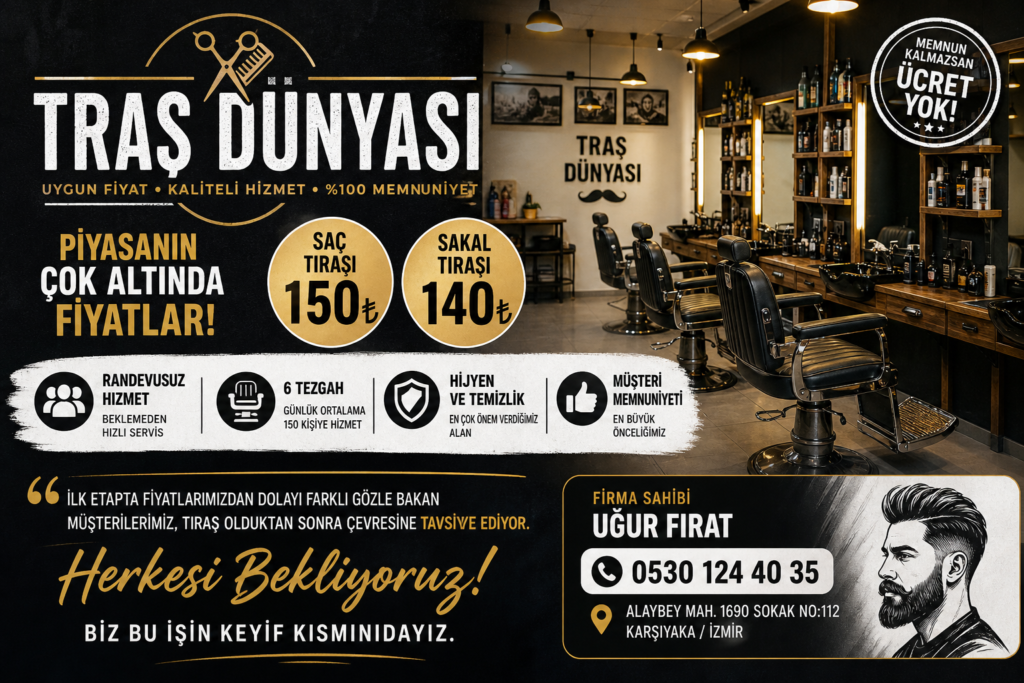 İzmir’de Fiyatları Altüst Eden Berber! Tıraş Olduktan Sonra Herkes Tavsiye Ediyor