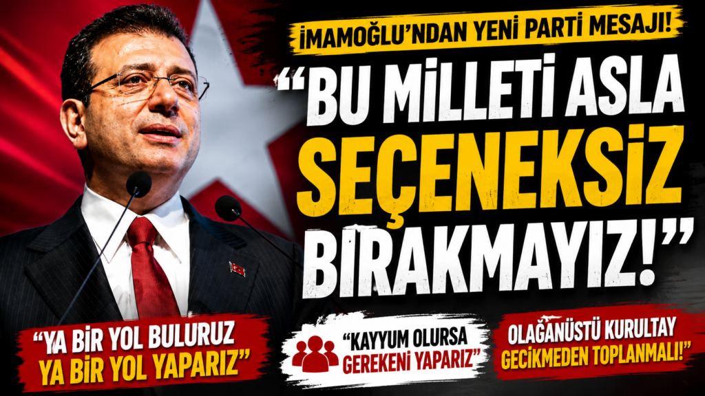 İmamoğlu’ndan Yeni parti Mesajı