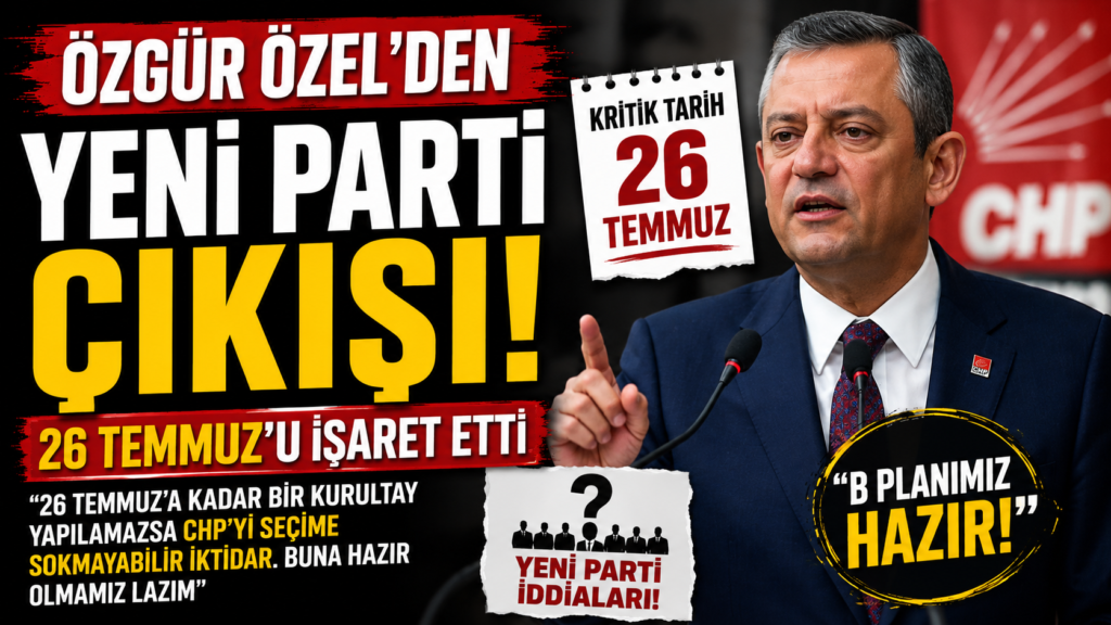 Özgür Özel: Yeni Parti Şart