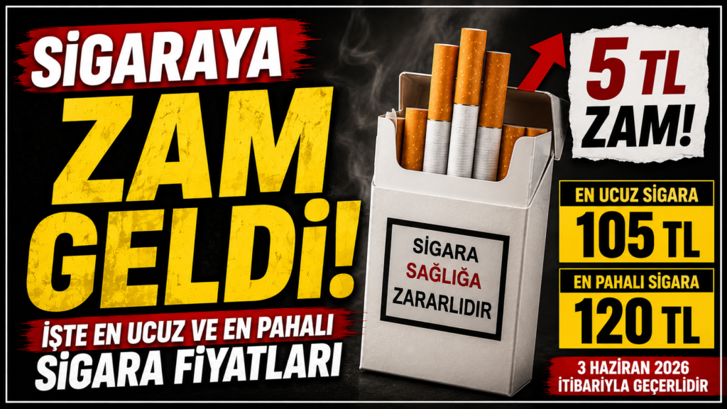 Sigaraya Zam; En Ucuz Sigara 105 TL. Oldu