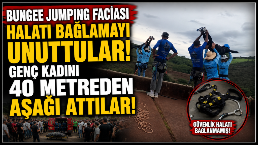 Halatı Bağlamayı Unuttular!  40 Metreden Ölüme Düştü